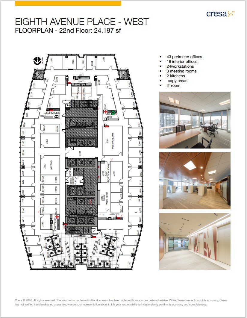 585 8th Ave SW, Calgary, AB à louer Plan d’étage– Image 1 sur 1