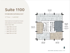 600 B St, San Diego, CA à louer Plan d’étage– Image 2 sur 2