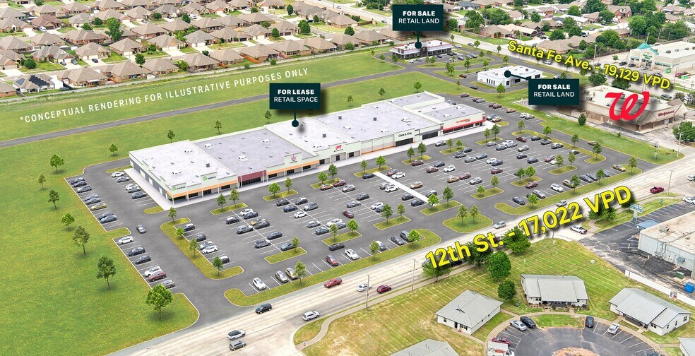 NW 12th St & Santa Fe Ave, Moore, OK à vendre - Photo principale – Image 1 sur 2