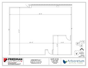 34505 W 12 Mile Rd, Farmington Hills, MI à louer Plan d’étage– Image 1 sur 2