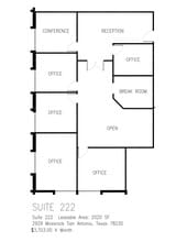 2929 Mossrock Dr, San Antonio, TX à louer Plan d’étage– Image 2 sur 16