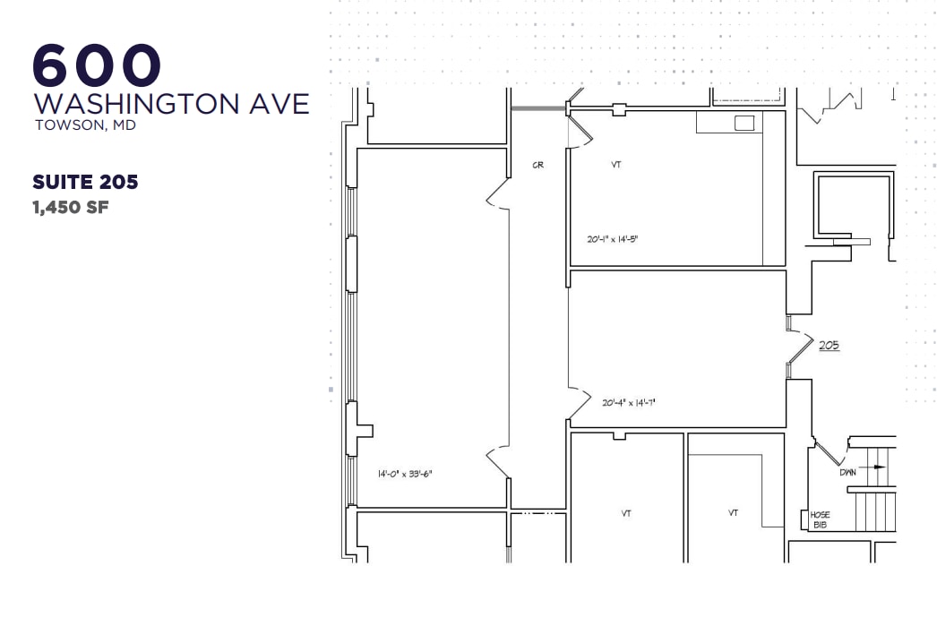 600 Washington Ave, Towson, MD à louer Plan d’étage– Image 1 sur 1