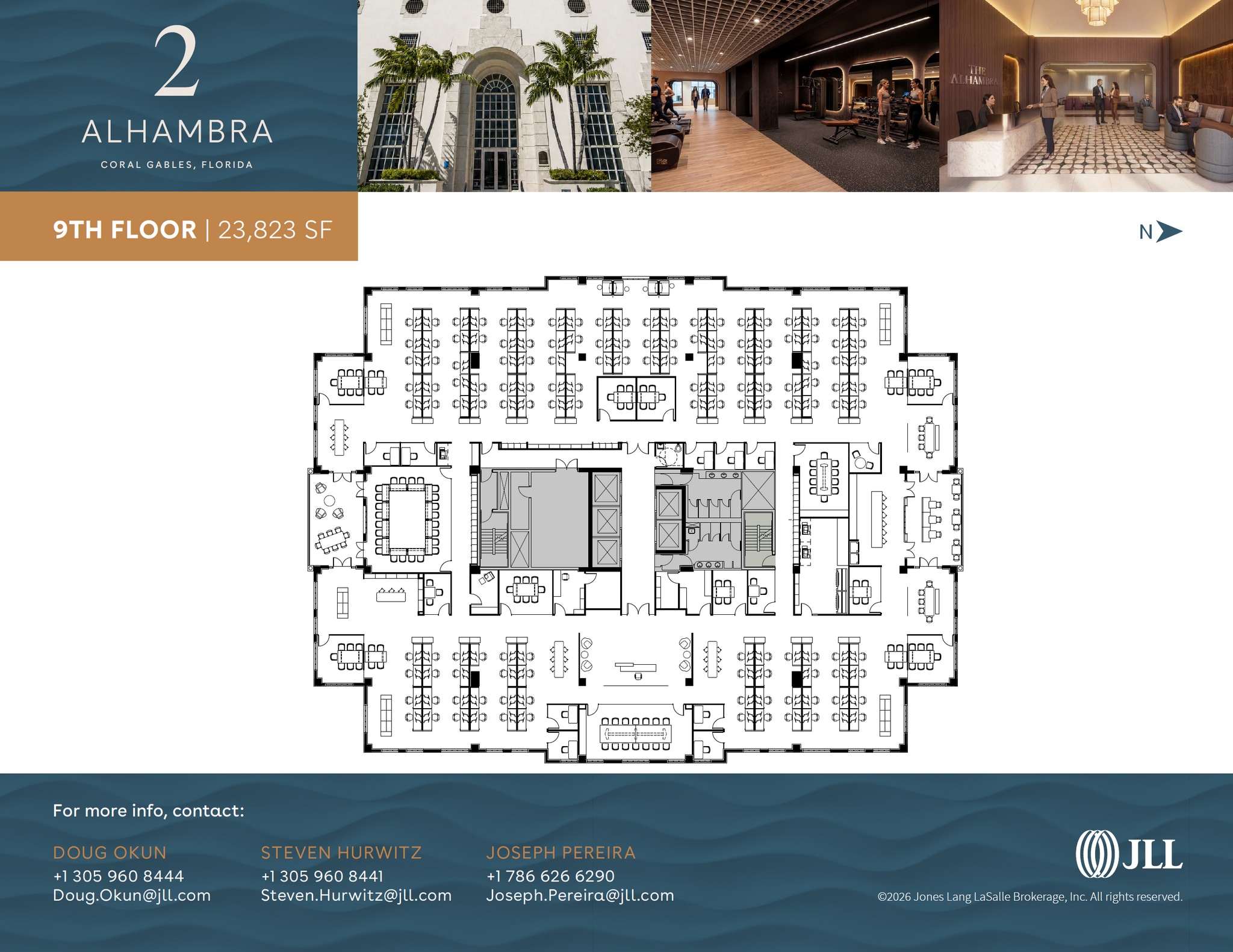 2 Alhambra Plz, Coral Gables, FL à louer Plan d’étage– Image 1 sur 2