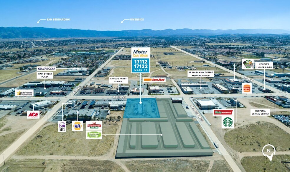 17112-17122 Main St, Hesperia, CA à vendre - Aérien – Image 2 sur 4