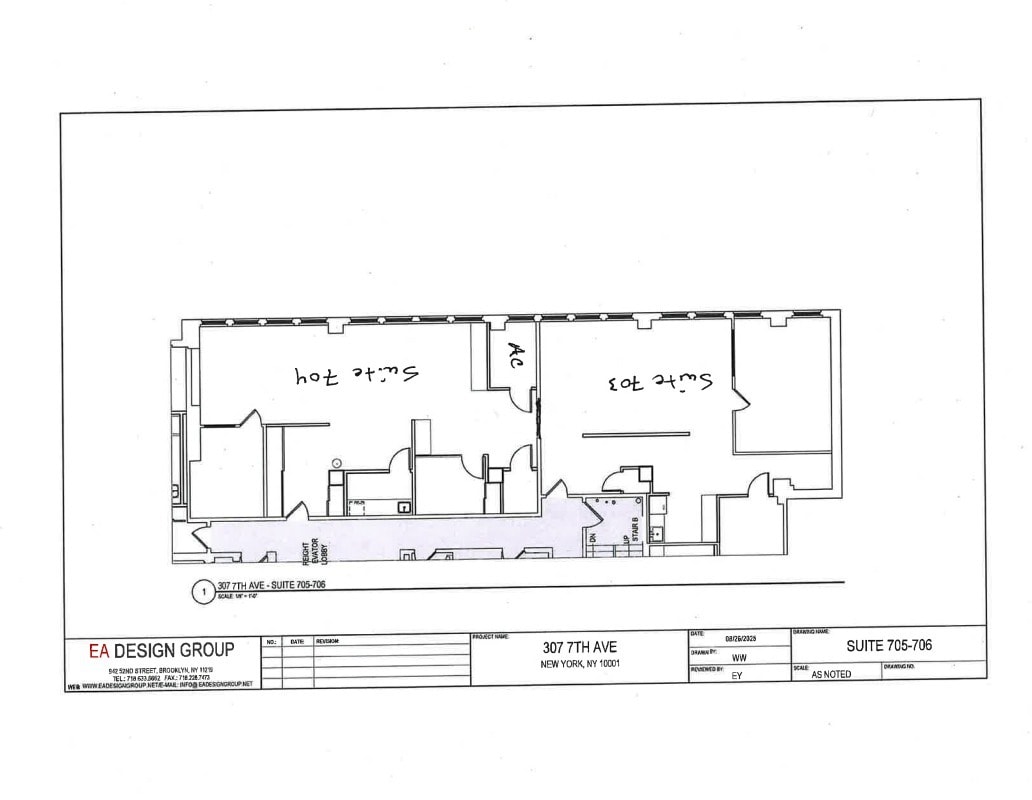 307 Seventh Ave, New York, NY à louer Plan d’étage– Image 1 sur 1