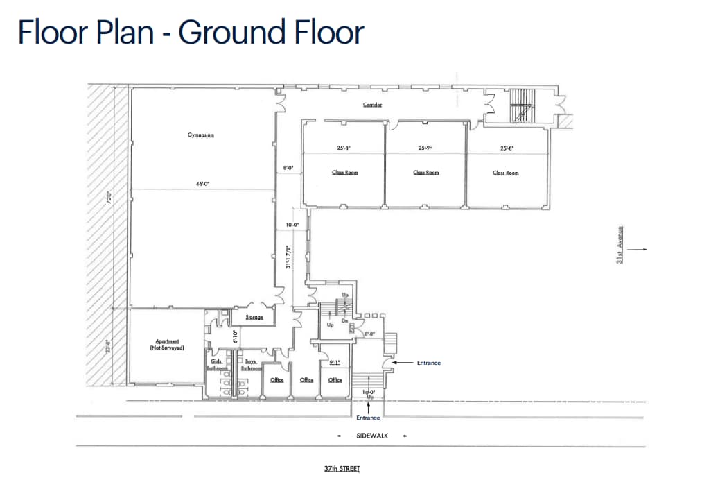 31-18 37th St, Astoria, NY à louer Plan d’étage– Image 1 sur 1