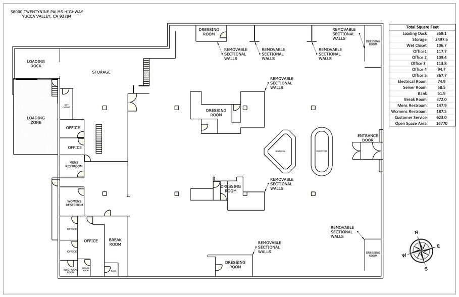 58000 29 Palms Hwy, Yucca Valley, CA à louer - Plan de site – Image 2 sur 9