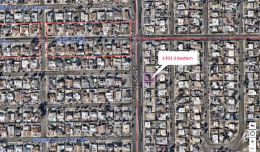 1701 S Eastern Ave, Las Vegas, NV - Vue aérienne vue de carte