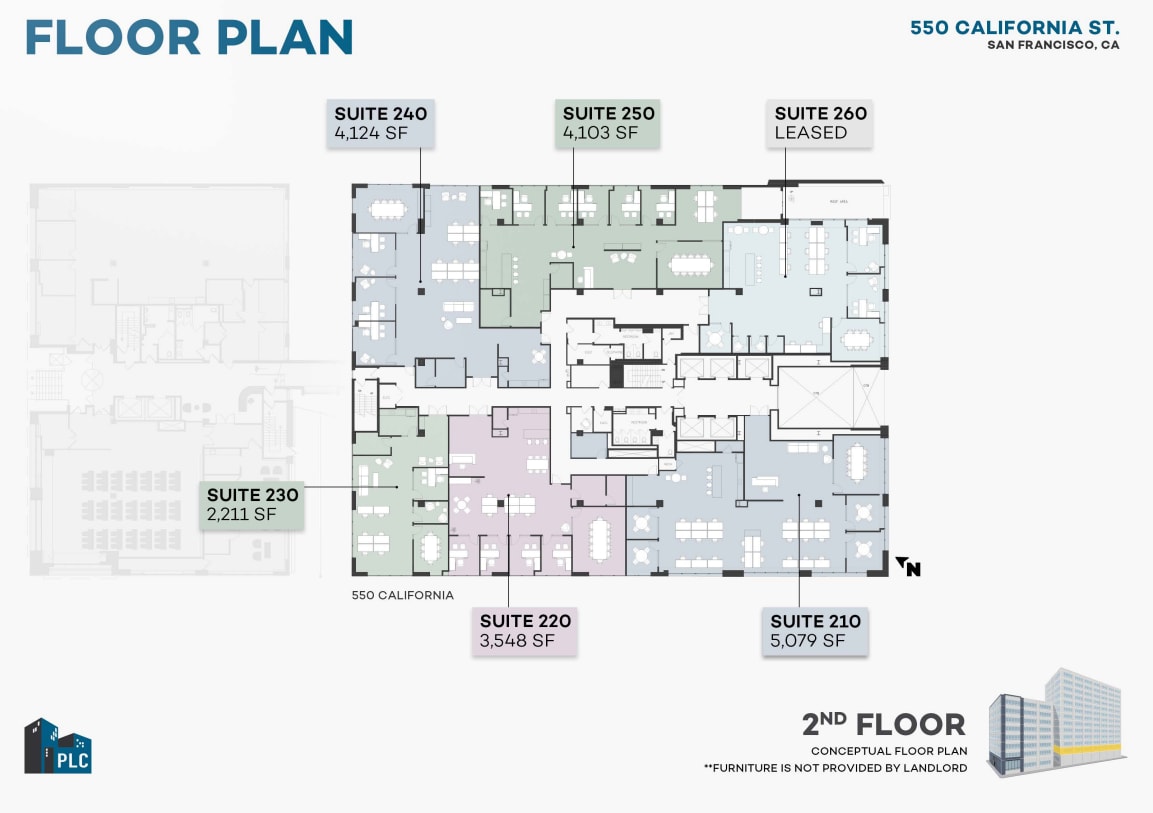 550 California St, San Francisco, CA à louer Plan d’étage– Image 1 sur 1