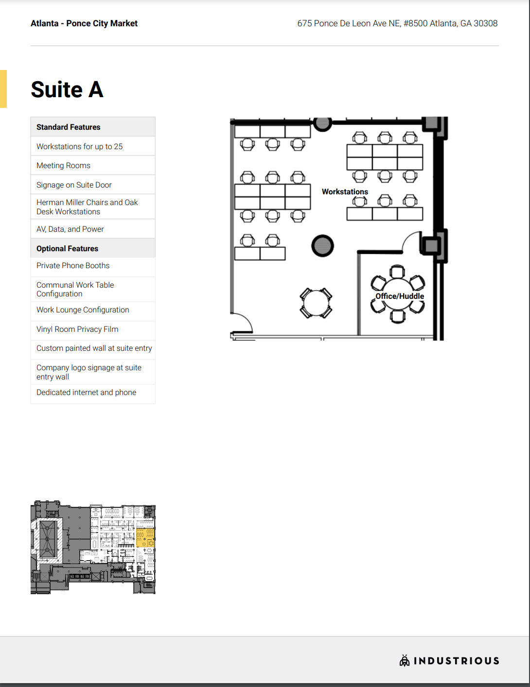 675 Ponce de Leon Ave NE, Atlanta, GA à louer Plan d’étage– Image 1 sur 8