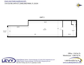 519-533 NE 34th St, Oakland Park, FL à louer Plan d’étage– Image 2 sur 2