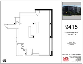 9415 S Western Ave, Chicago, IL à louer Plan d’étage– Image 1 sur 7