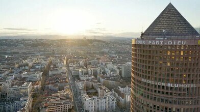 Lyon, RHO - Vue aérienne vue de carte