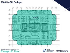 2000 Av McGill College, Montréal, QC à louer Plan d’étage– Image 1 sur 1