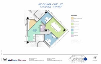 820 Gessner Rd, Houston, TX à louer Plan d’étage– Image 1 sur 1