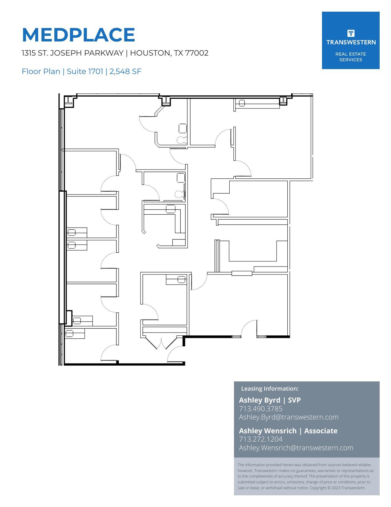 1315 St Joseph Pky, Houston, TX à louer Plan d’étage– Image 1 sur 1