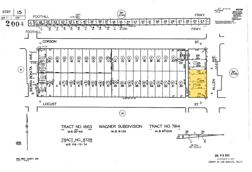 1785 Locust St, Pasadena, CA à vendre - Plan cadastral – Image 2 sur 5