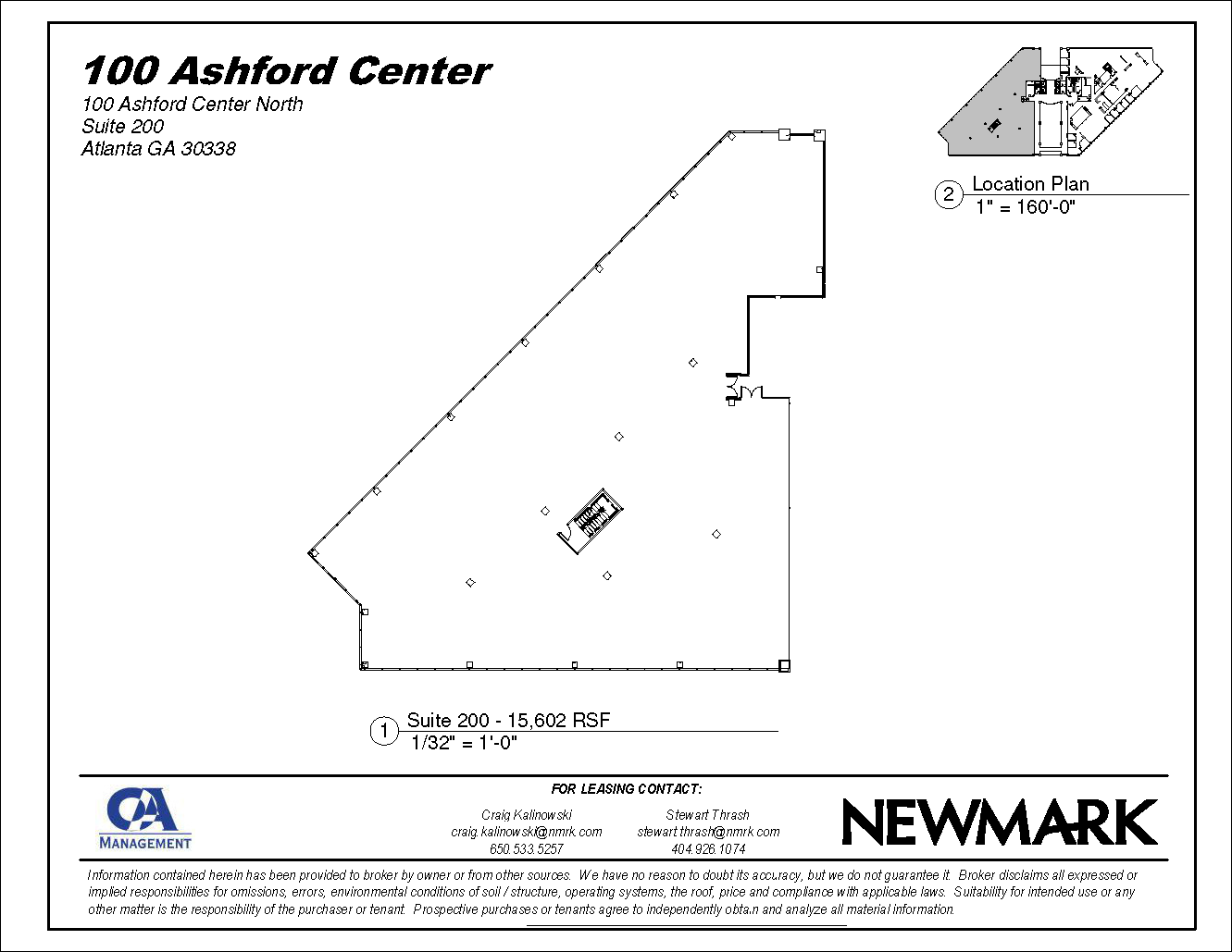 100 Ashford Ctr N, Atlanta, GA à louer Plan d’étage– Image 1 sur 1
