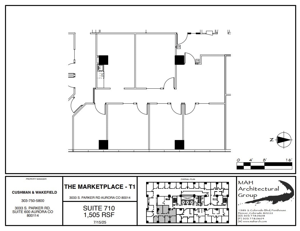 3025 S Parker Rd, Aurora, CO à louer Plan d’étage– Image 1 sur 1