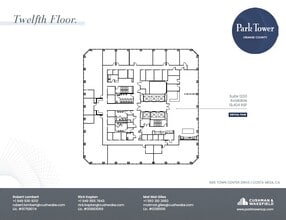 600 Anton Blvd, Costa Mesa, CA à louer Plan d’étage– Image 1 sur 26