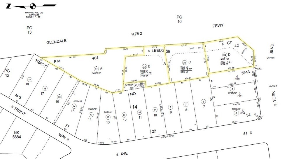 The Eastside Collection portefeuille de 4 biens à vendre sur LoopNet.fr - Plan cadastral – Image 2 sur 4