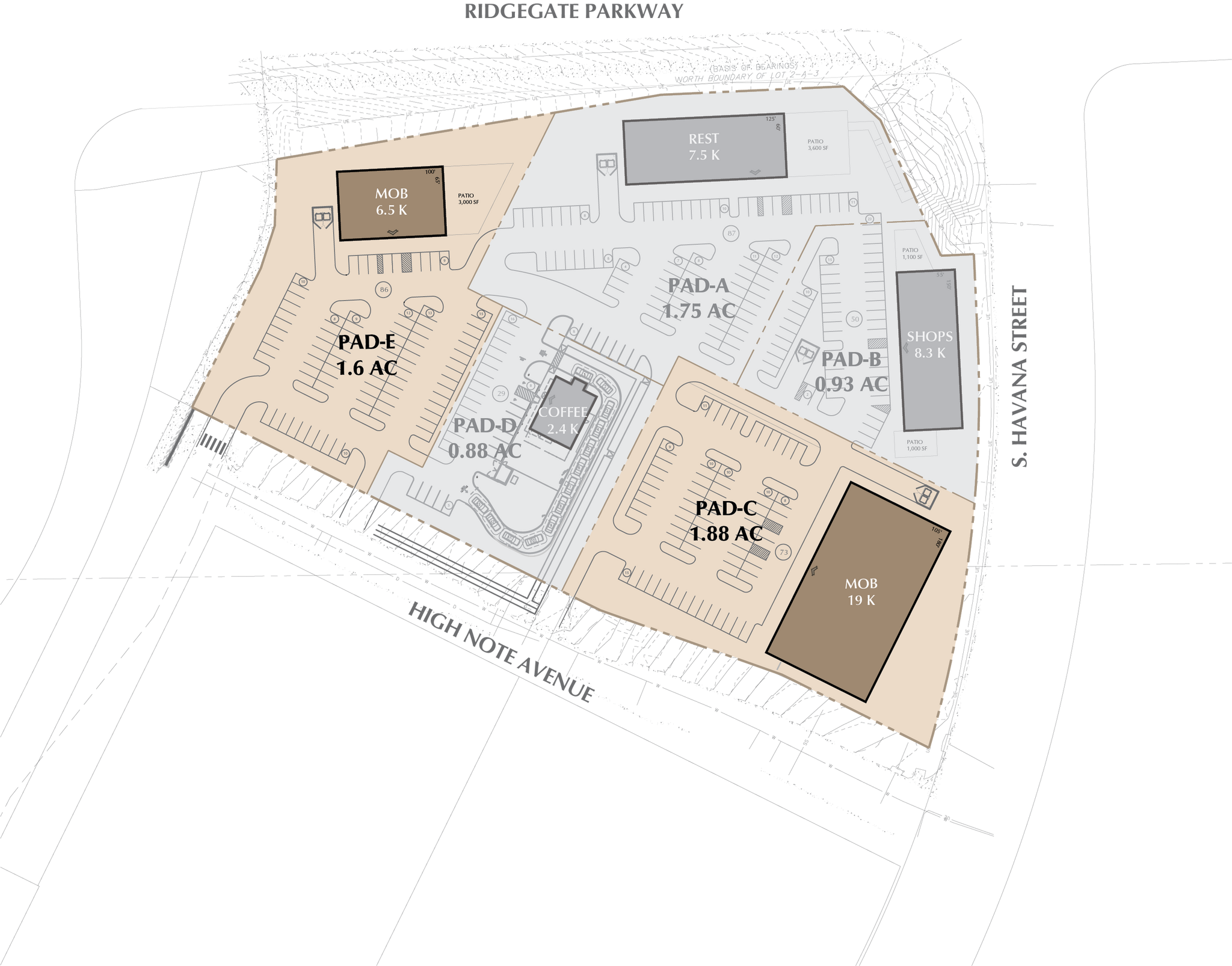 SWC Ridgegate Pkwy. & Havana St., Lone Tree, CO à louer Plan de site– Image 1 sur 2