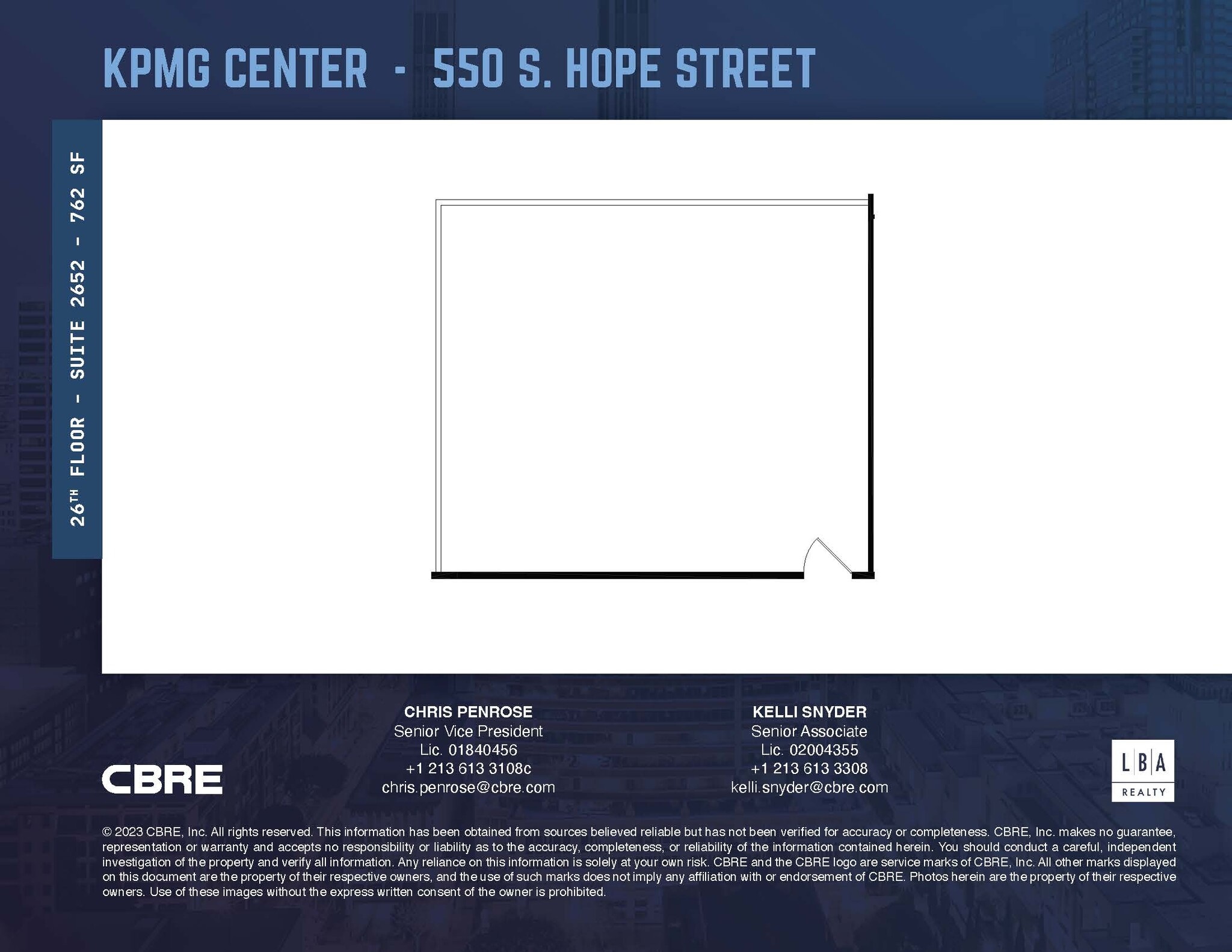550 S Hope St, Los Angeles, CA à louer Plan d’étage– Image 1 sur 1