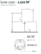 733 Bishop St, Honolulu, HI à louer Plan d’étage– Image 1 sur 1