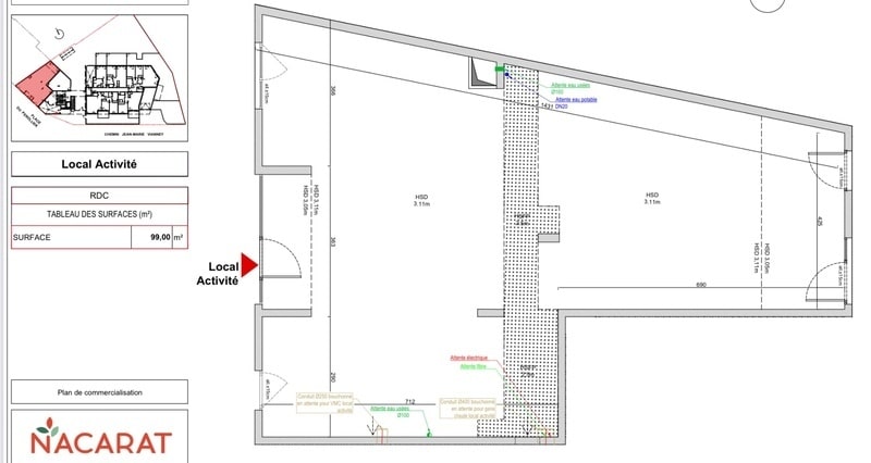 Local commercial dans Écully à louer - Plan d’étage – Image 2 sur 2