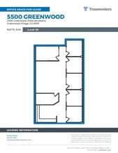 5500 Greenwood Plaza Blvd, Englewood, CO à louer Plan d’étage– Image 2 sur 2
