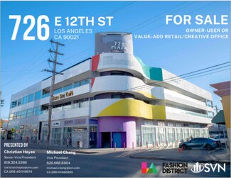 Plus de détails pour 726 E 12th St, Los Angeles, CA - Local commercial à vendre