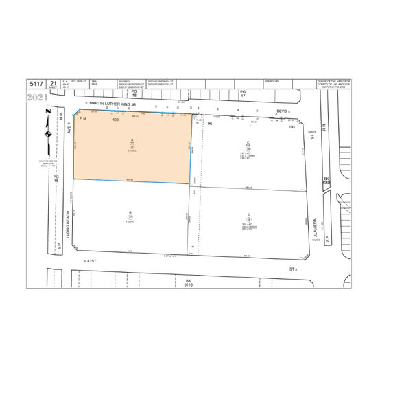 1700 Martin Luther King Jr., Los Angeles, CA à louer - Plan cadastral – Image 3 sur 6