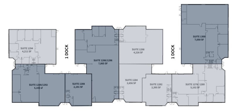 1278-1300 Barclay Blvd, Buffalo Grove, IL à louer Plan d’étage– Image 1 sur 1