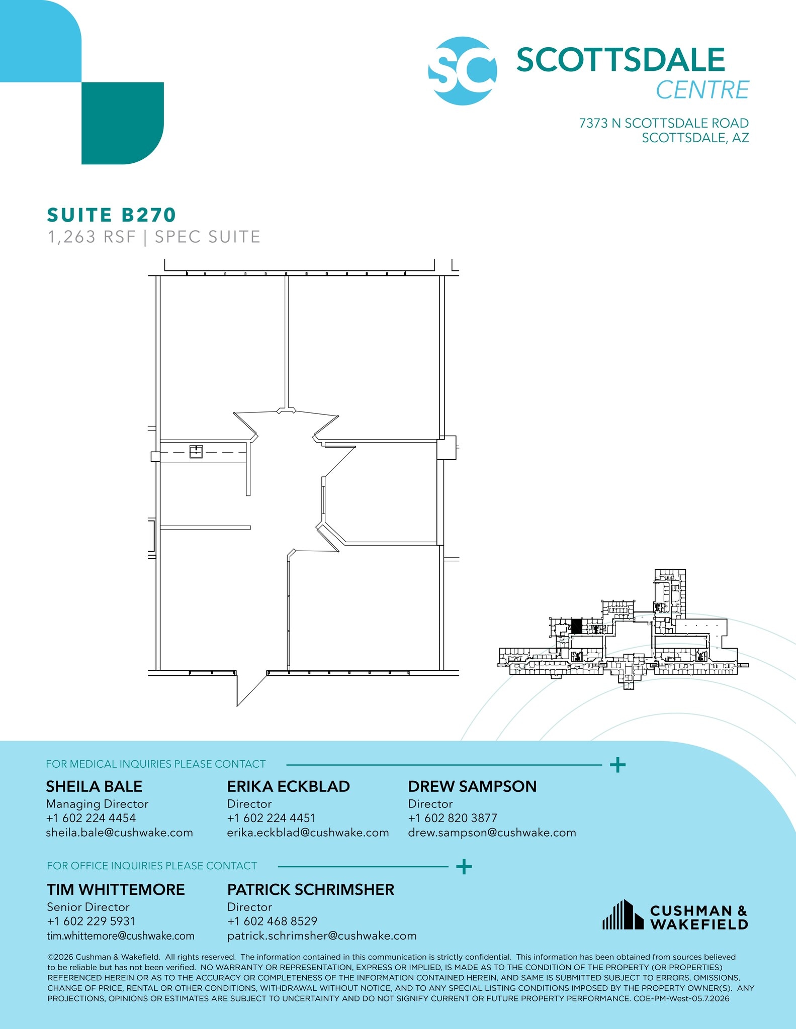 7373 N Scottsdale Rd, Scottsdale, AZ à louer Plan d’étage– Image 1 sur 1