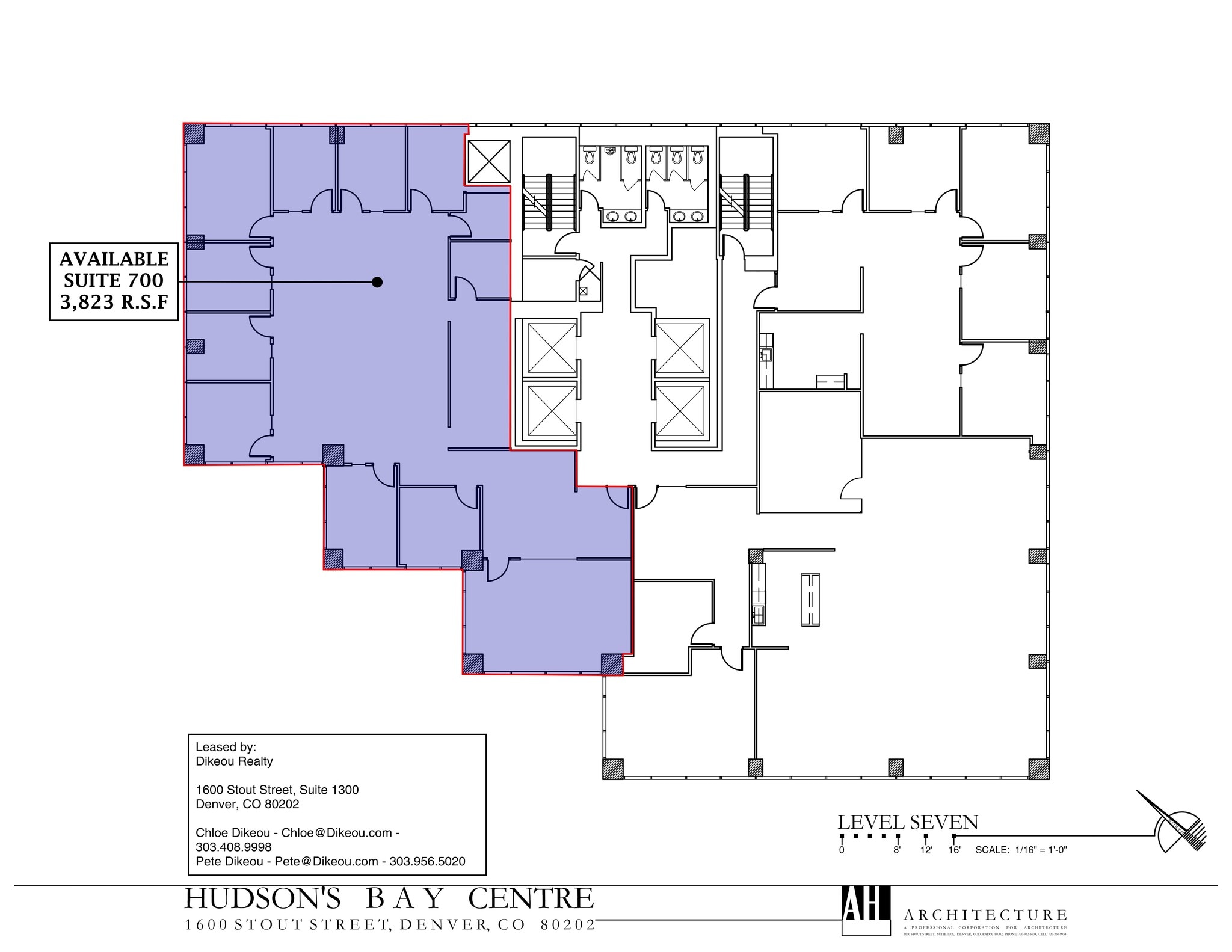 1600 Stout St, Denver, CO à louer Plan d’étage– Image 1 sur 1