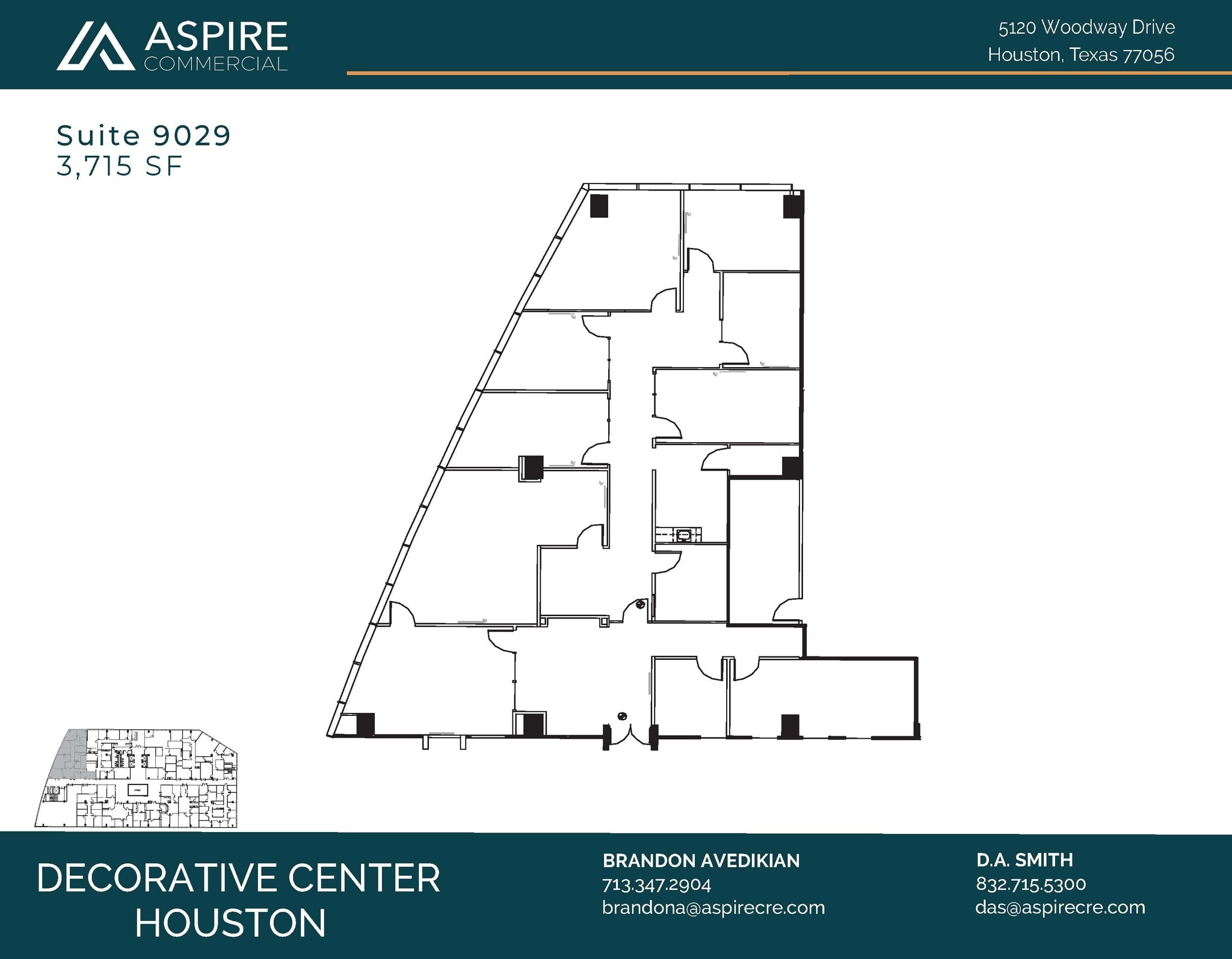 5120 Woodway Dr, Houston, TX à louer Plan d’étage– Image 1 sur 2