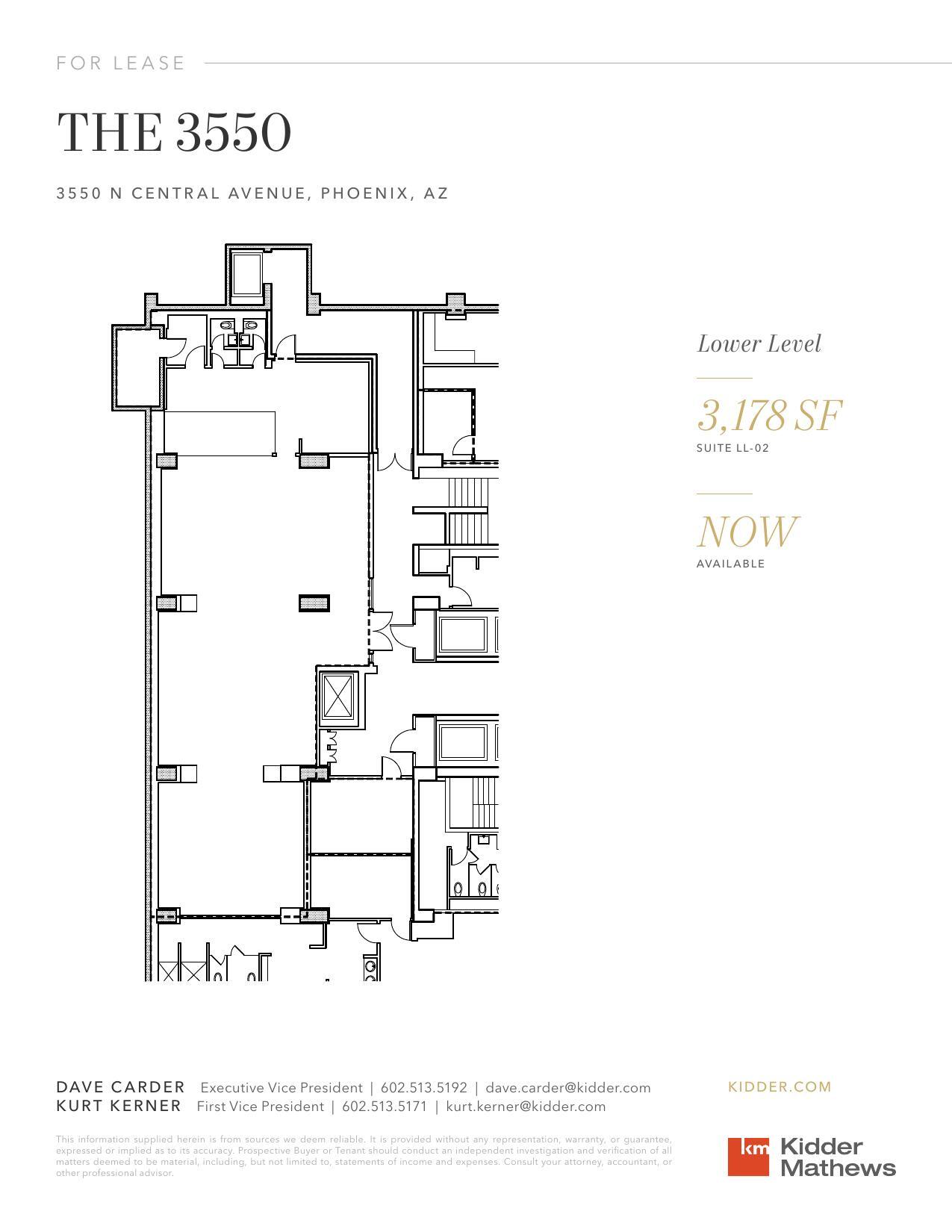 3550 N Central Ave, Phoenix, AZ à louer Plan d’étage– Image 1 sur 1
