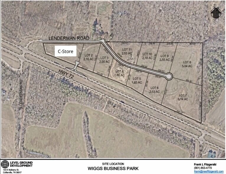 N Lenderman Rd, Byhalia, MS à vendre - Plan de site – Image 2 sur 2