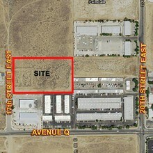 Vic 17th Street East & Ave. Q, Palmdale, CA - Vue aérienne vue de carte