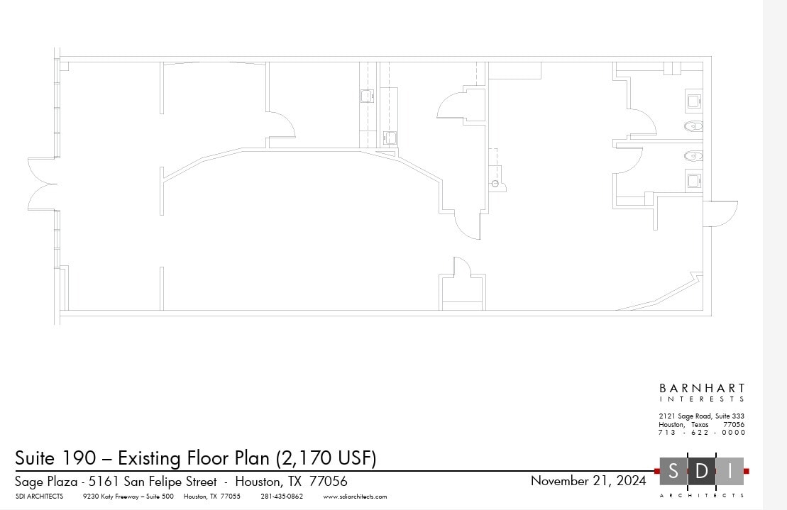 5161 San Felipe St, Houston, TX à louer Plan d’étage– Image 1 sur 1