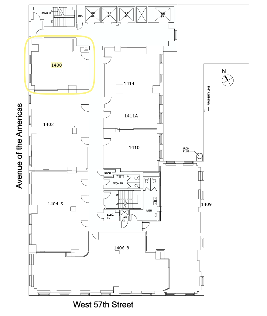 57 W 57th St, New York, NY à louer Plan d’étage– Image 1 sur 1