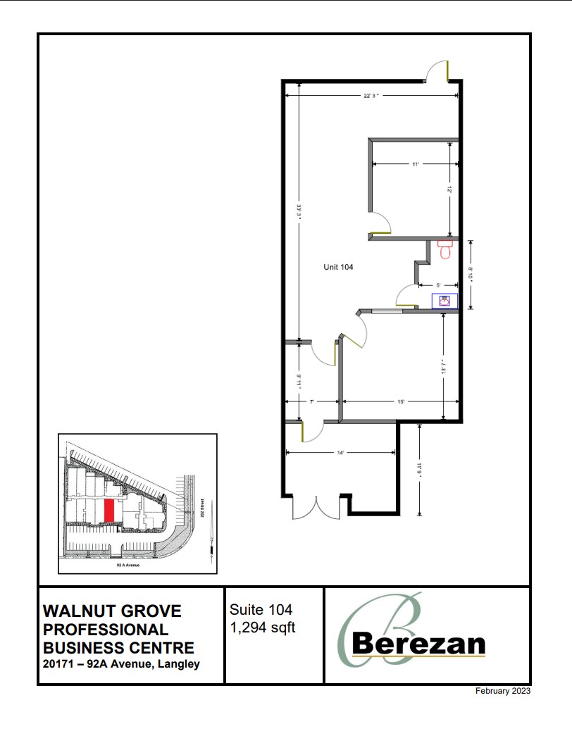 20171 92A Ave, Langley Twp, BC à louer Plan d’étage– Image 1 sur 1
