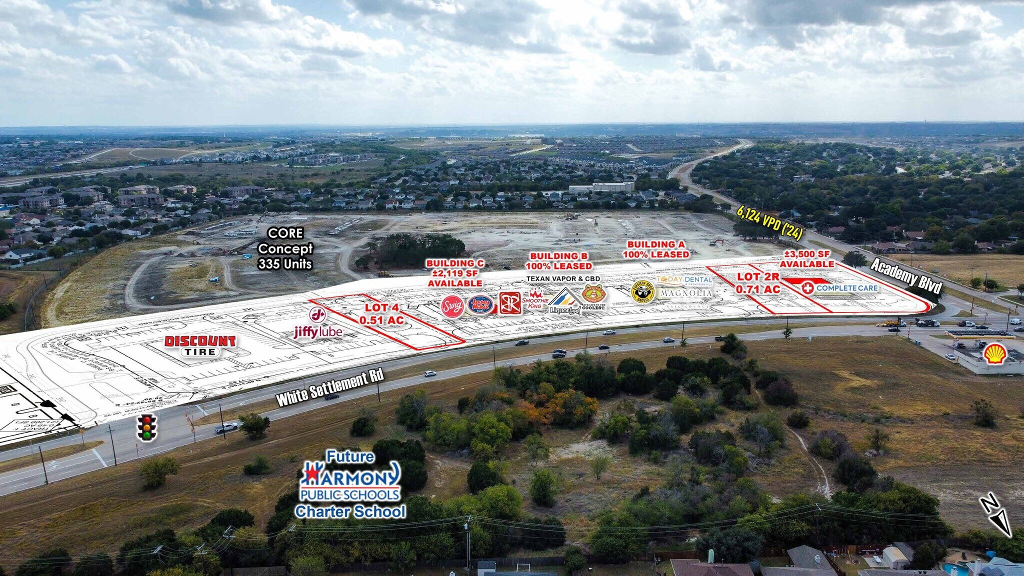 SEC of Academy Blvd & White Settlement Rd, Fort Worth, TX à vendre Photo de l’immeuble– Image 1 sur 4