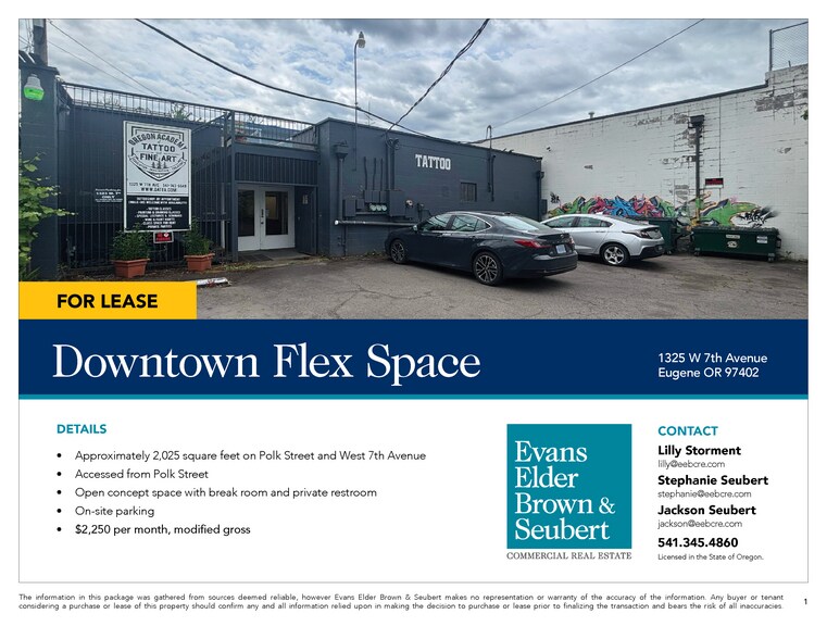 1325 W 7th Ave, Eugene, OR à louer - Photo de l’immeuble – Image 2 sur 5