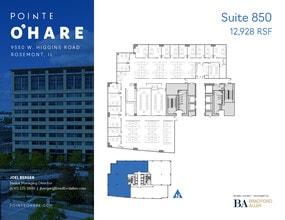 9550 W Higgins Rd, Rosemont, IL à louer Plan d’étage– Image 1 sur 2