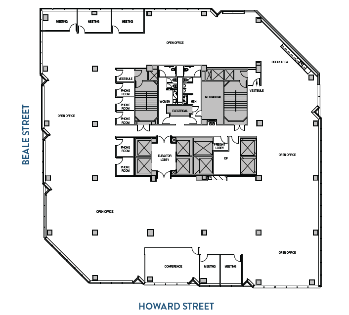 301 Howard St, San Francisco, CA à louer Plan d’étage– Image 1 sur 1
