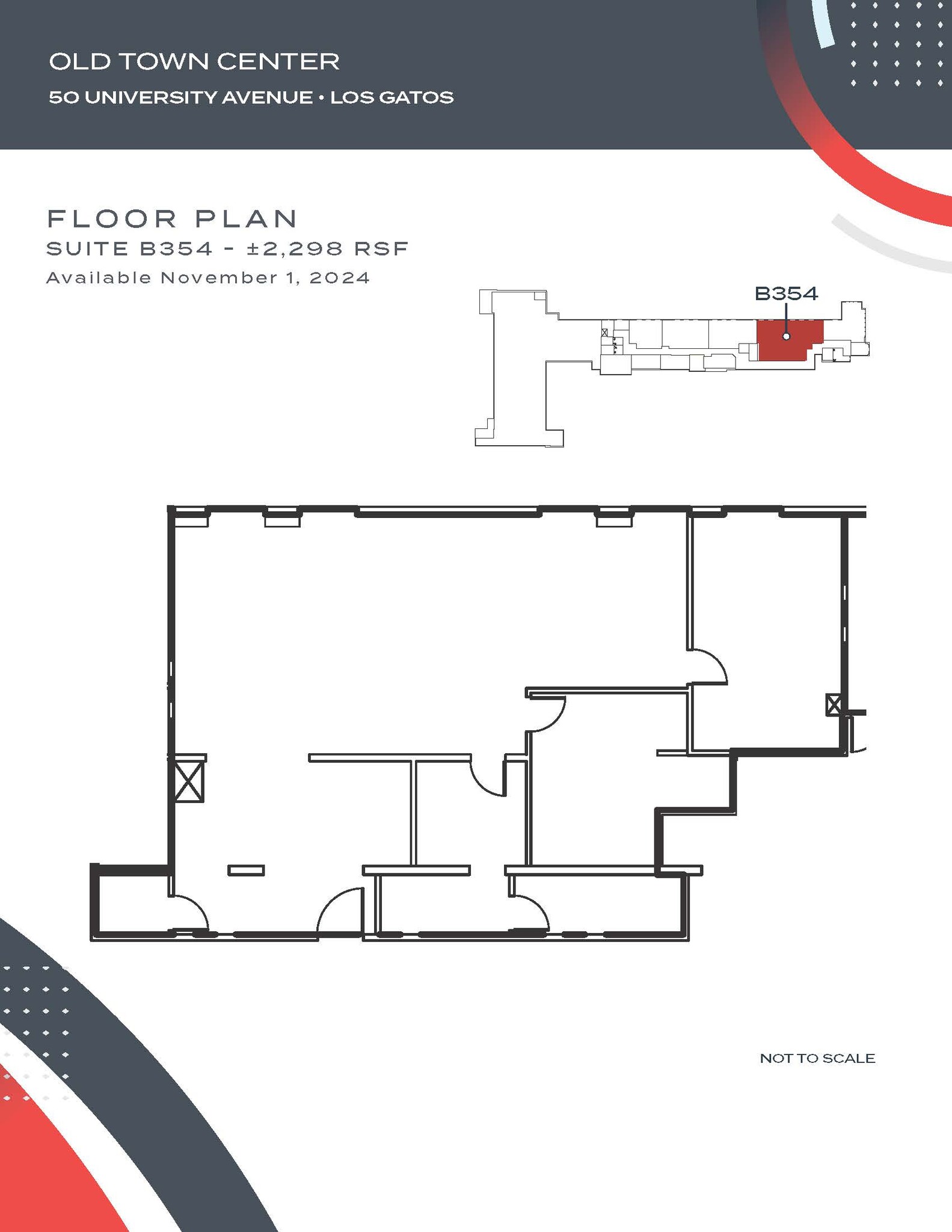 23-50 University Ave, Los Gatos, CA à louer Plan d’étage– Image 1 sur 1