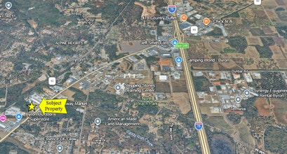 228 Hwy 49, Byron, GA - Vue aérienne vue de carte