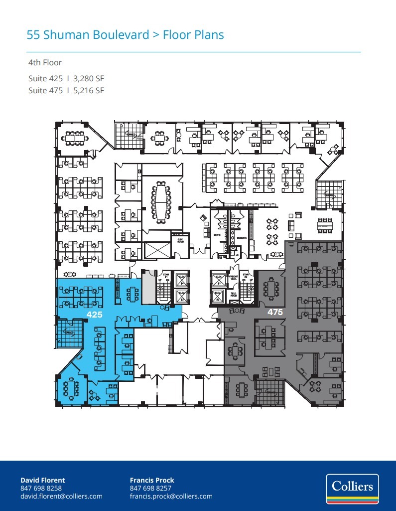 55 Shuman Blvd, Naperville, IL à louer Plan d’étage– Image 1 sur 1