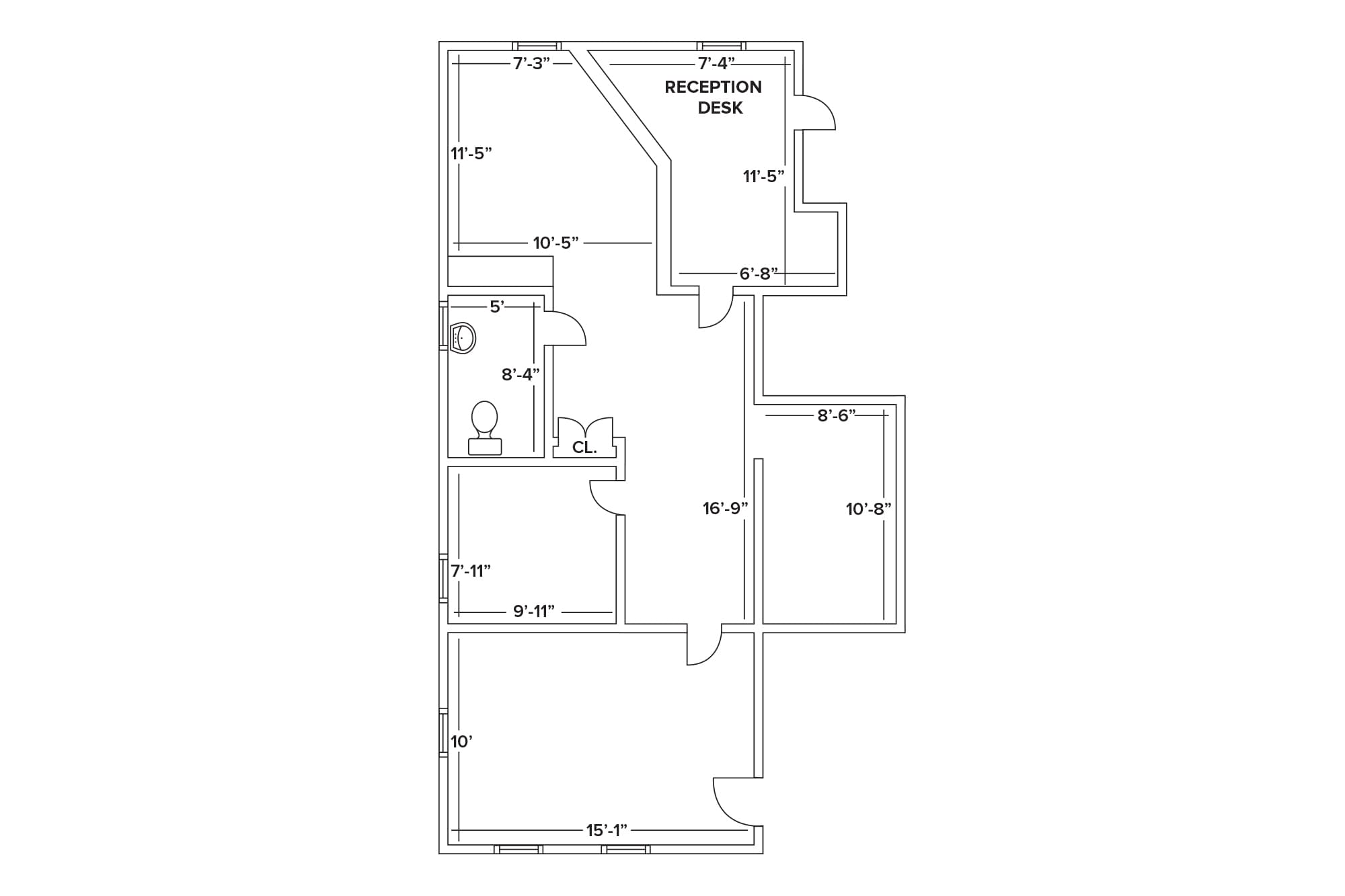 211 Commons Way, Princeton, NJ à louer Plan d’étage– Image 1 sur 2